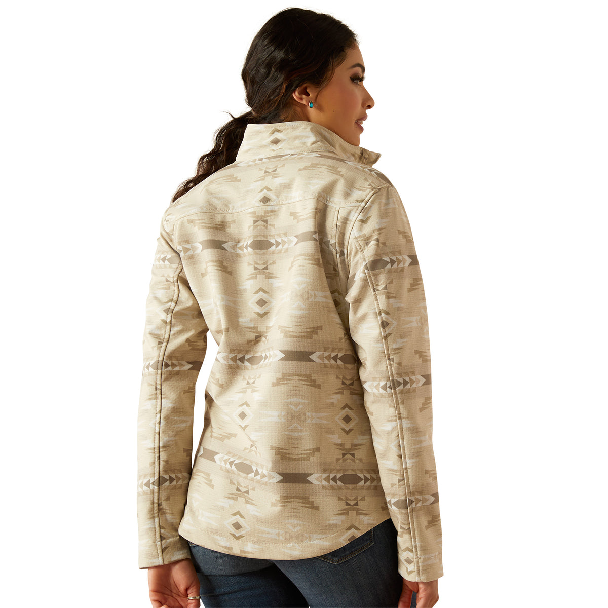 Ariat Womens New Team Softshell Print Jacket - Sandstone Southwest Print