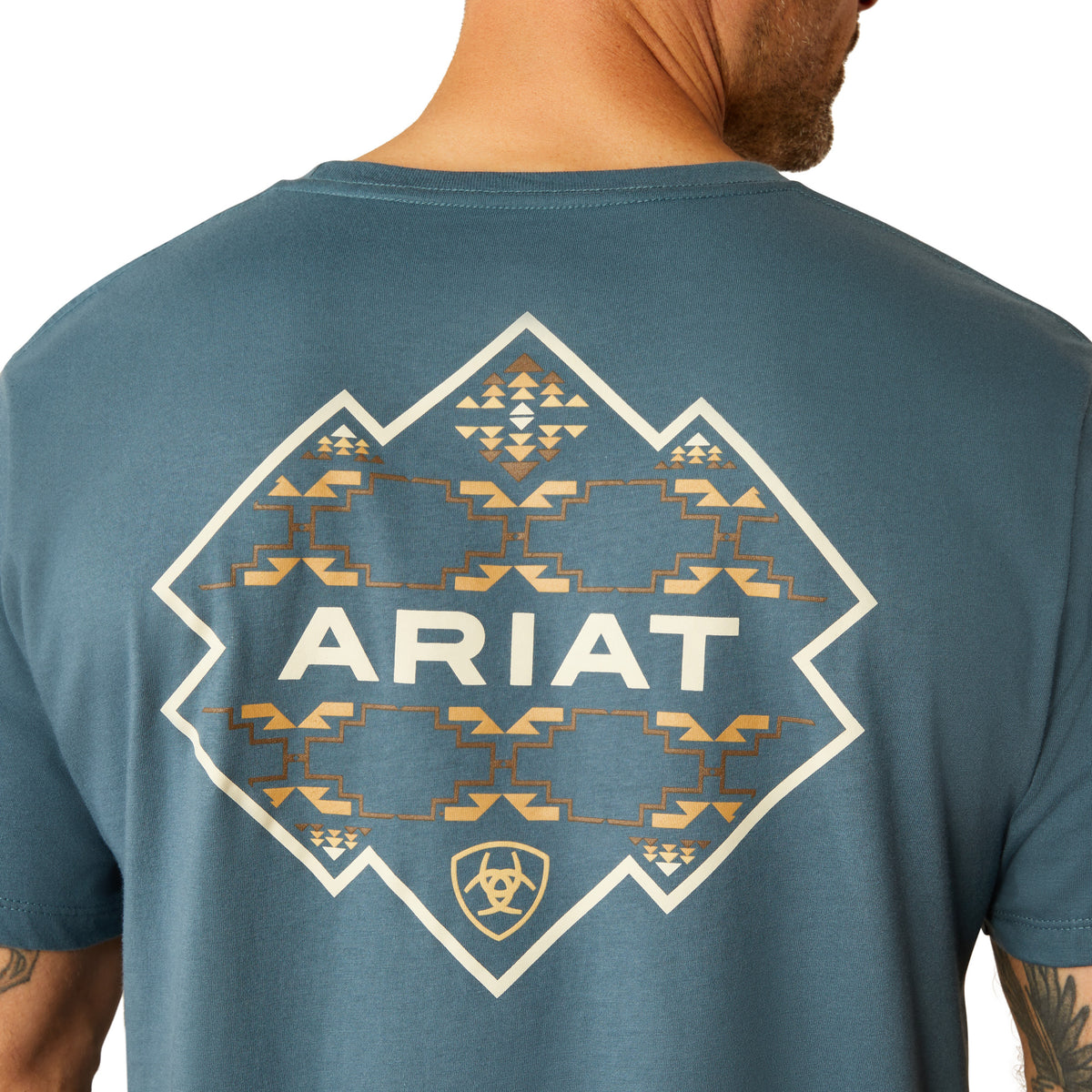 Ariat Mens Southwest Hexa Deca Tee - Lagoon Green