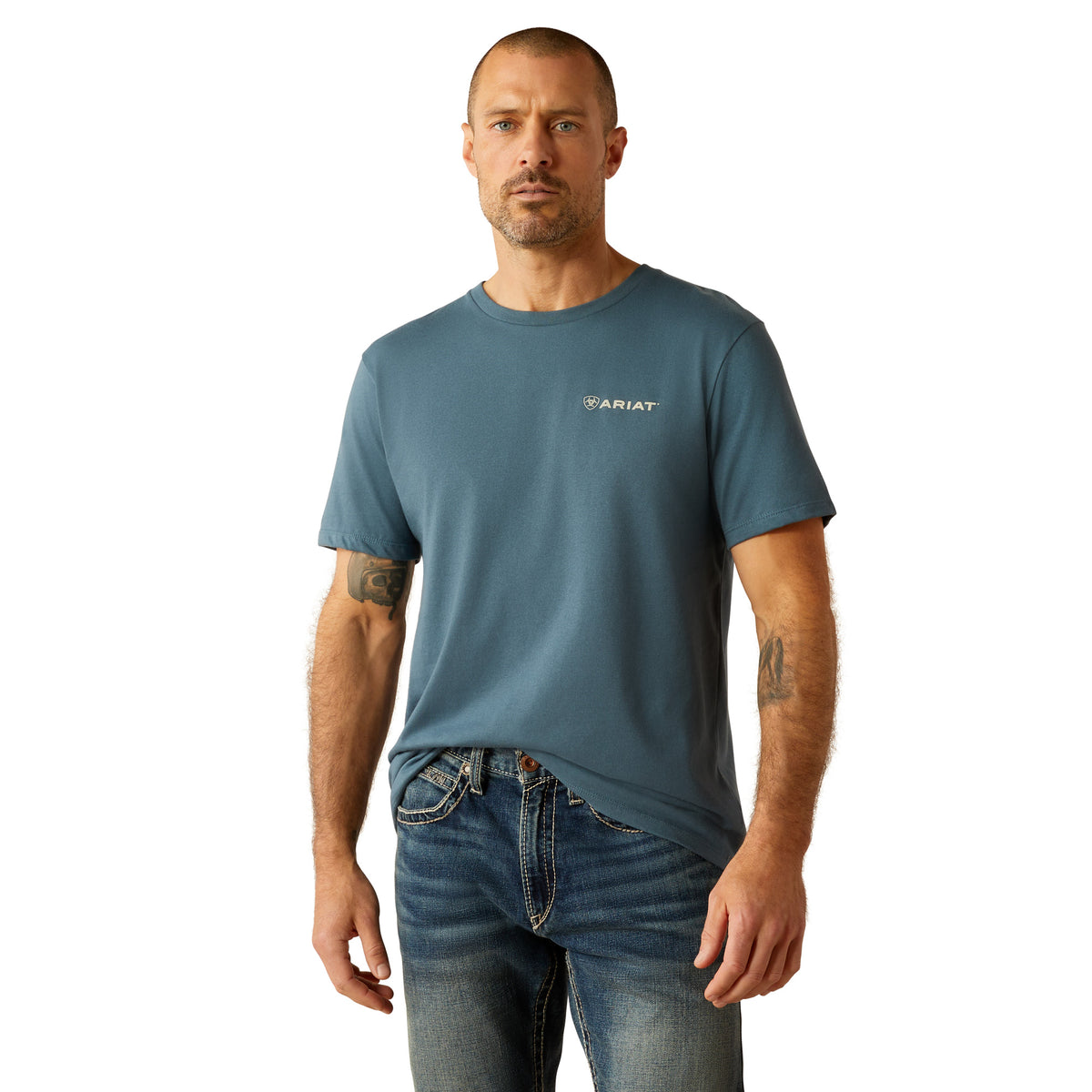 Ariat Mens Southwest Hexa Deca Tee - Lagoon Green