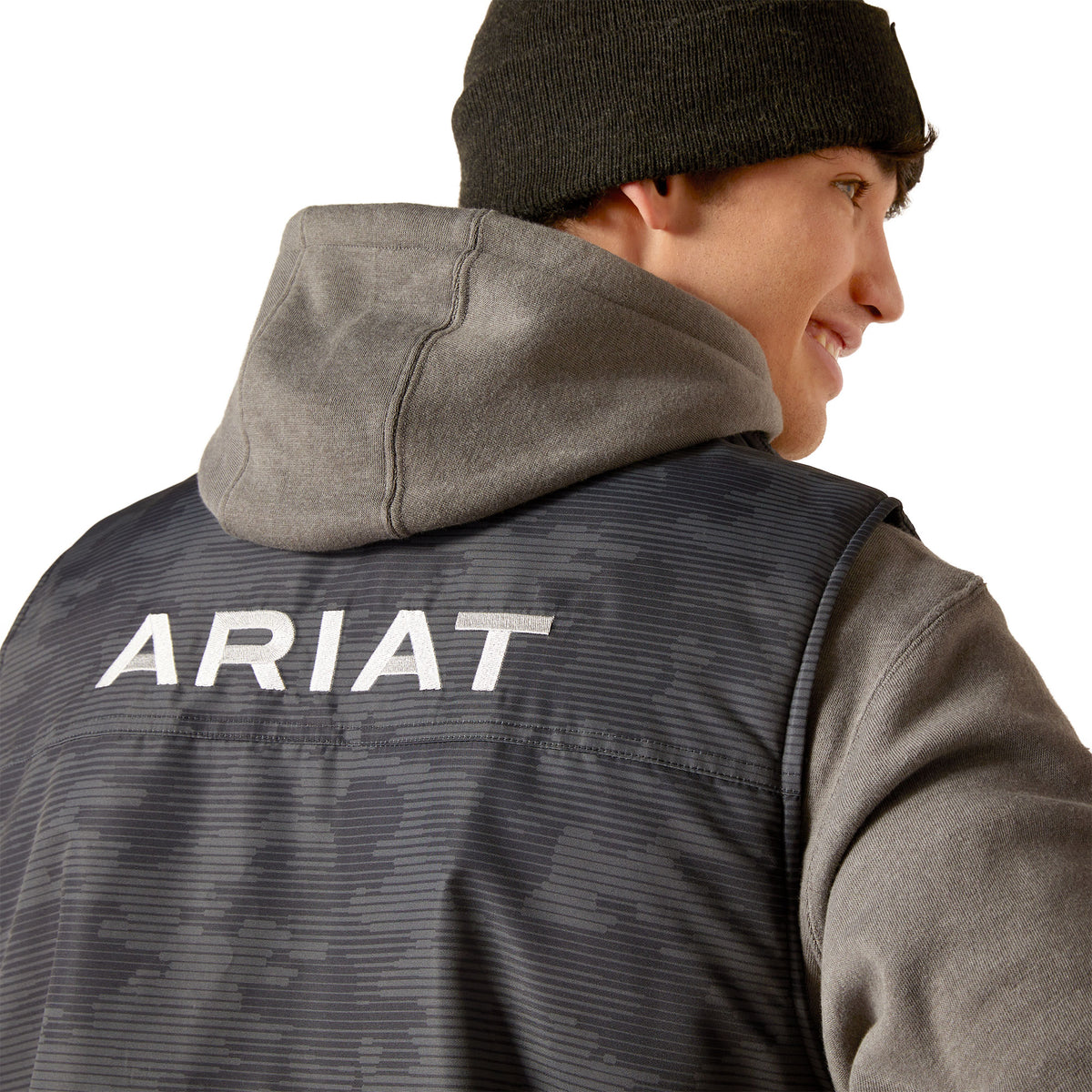 Ariat Mens Team Logo Insulated Vest - Ebony Camo