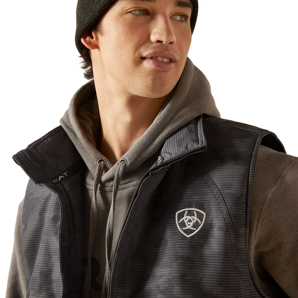 Ariat Mens Team Logo Insulated Vest - Ebony Camo