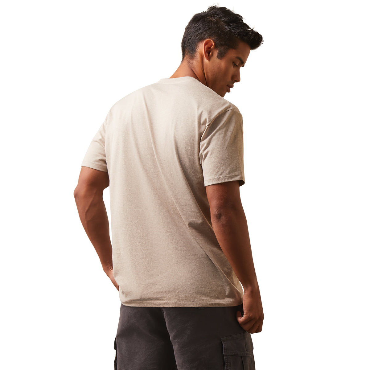 Ariat Mens Geo Fill T-Shirt - Oatmeal Heather