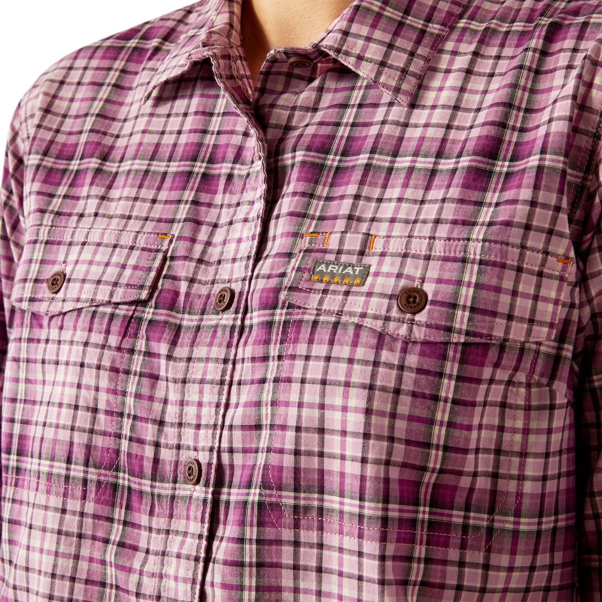 Ariat Womens Rebar Made Tough Durastretch Shirt - Smokey Grape