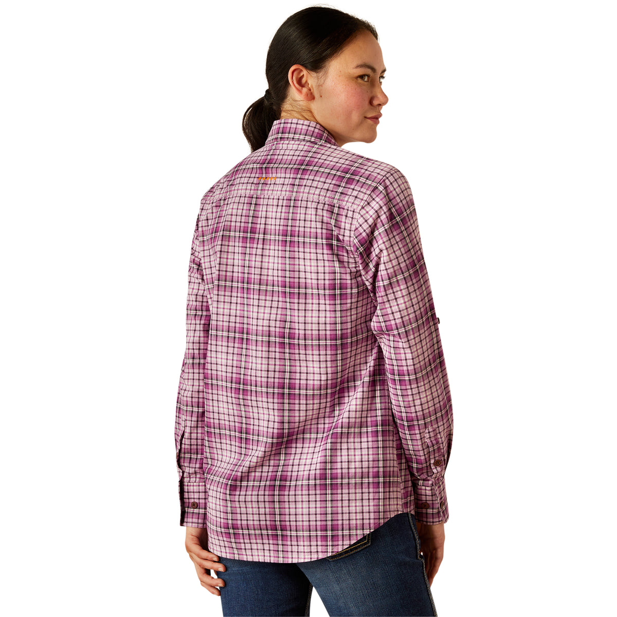 Ariat Womens Rebar Made Tough Durastretch Shirt - Smokey Grape
