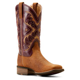 Ariat Womens San Angela Venttek 360 Tooled Toasted Almond/Aged Merlot