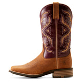 Ariat Womens San Angela Venttek 360 Tooled Toasted Almond/Aged Merlot