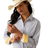 Ariat Womens Wrinkle Resistant Kirby Stretch Shirt - Ocean Geo