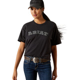 Ariat Womens Boot Stitch Logo Tee - Vintage Black