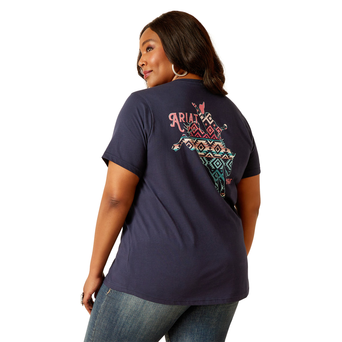 Ariat Womens Bronco T Shirt - Navy