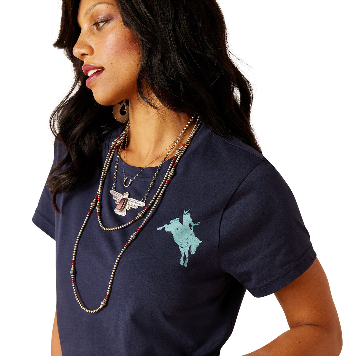 Ariat Womens Bronco T Shirt - Navy