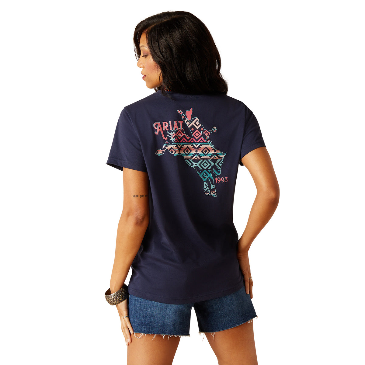 Ariat Womens Bronco T Shirt - Navy