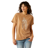 Ariat Womens Buckaroo Tee - Toasted Coconut/Mineral Wash