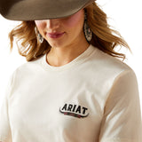 Ariat Womens Bull Horns Tee - Natural