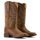 Ariat Womens Cattle Caite Wide Square Toe - Distressed Brown/Adobe Clay