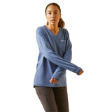 Ariat Womens Rebar Cotton Strong Work Hard Long Sleeve Tee - Bijou Blue