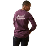 Ariat Womens Rebar Cotton Strong Work Hard Long Sleeve Tee - Potent Purple Heather