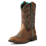 Ariat Womens Delilah Round Toe - Distressed Brown/Fudge Brown