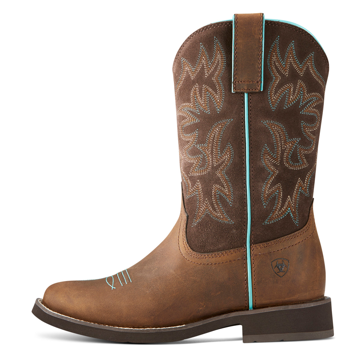 Ariat Womens Delilah Round Toe - Distressed Brown/Fudge Brown