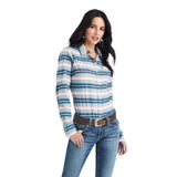 Ariat Womens Real Kirby Stretch Shirt - Downstream