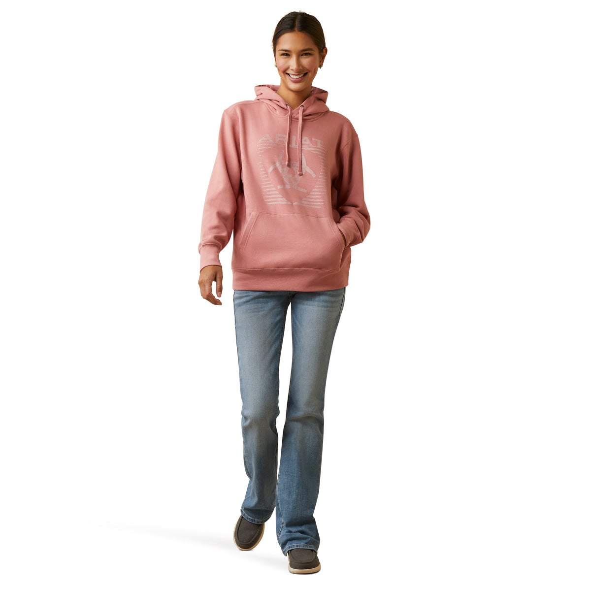 Ariat Womens Real Fading Lined Hood - Dusty Rose