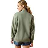 Ariat Womens Foundation Logo 1/2 Zip Sweatshirt - Sea Spray