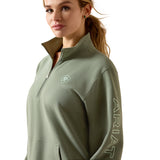 Ariat Womens Foundation Logo 1/2 Zip Sweatshirt - Sea Spray