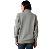 Ariat Womens Foundation Logo 1/2 Zip Sweatshirt - Heather Grey