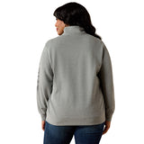 Ariat Womens Foundation Logo 1/2 Zip Sweatshirt - Heather Grey