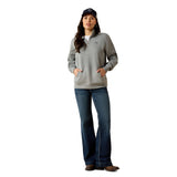 Ariat Womens Foundation Logo 1/2 Zip Sweatshirt - Heather Grey