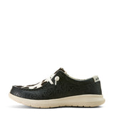 Ariat Womens Hilo - Black Floral Emboss/Black and White Hair On