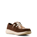 Ariat Womens Hilo - Coffee Bean Suede/Speckled Cow Print