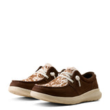 Ariat Womens Hilo - Coffee Bean Suede/Speckled Cow Print