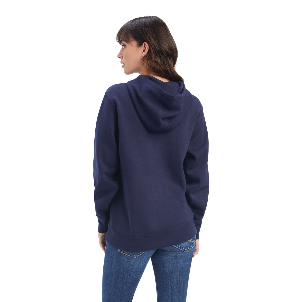 Ariat Womens Real Shield Logo Hoodie - Navy Eclipse