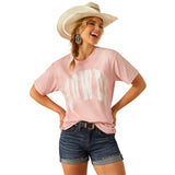 Ariat Womens Howdy Tee - Acid Wash Pink