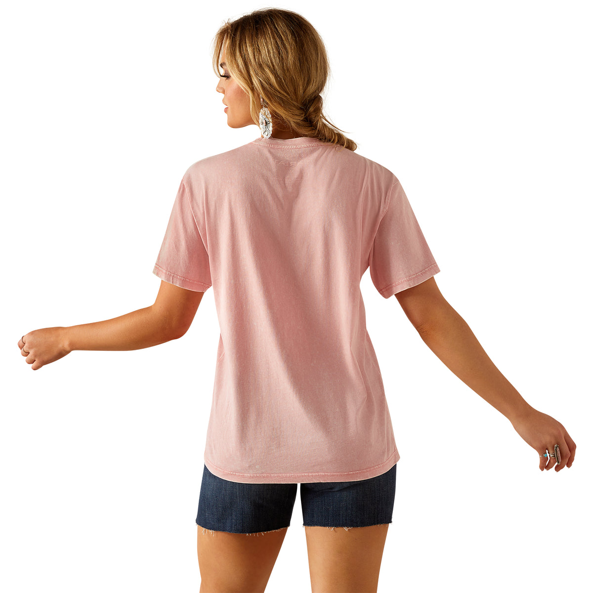 Ariat Womens Howdy Tee - Acid Wash Pink