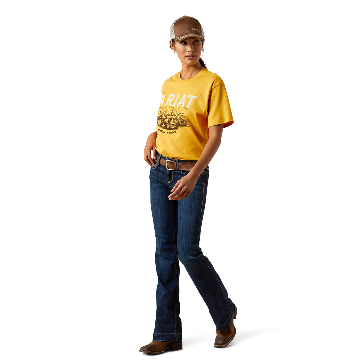 Ariat Womens Keep It Rural Tee - Mustard