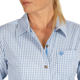 Ariat Womens Kirby Shirt - Light Blue Check