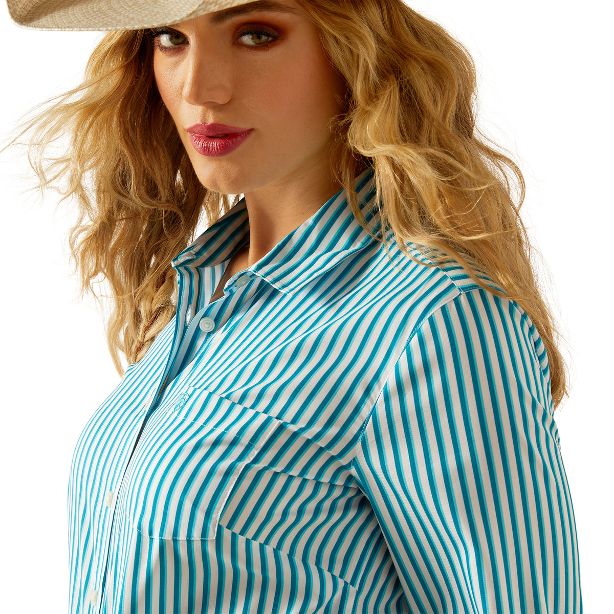 Ariat Womens Kirby Pro Shirt - Peacock Stripe