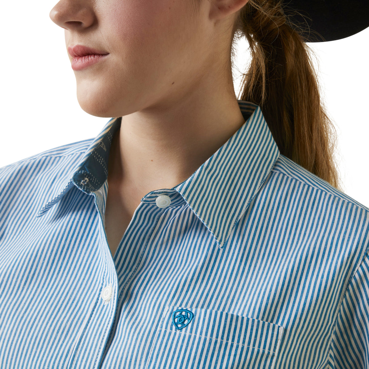 Ariat Womens WR Kirby Stretch Shirt - Crystal Teal Stripe