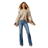 Ariat Womens Lia Poncho Sweater - Oatmeal Heather