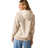 Ariat Womens Logo 2.0 Hoodie - Khaki Heather Southwest Print