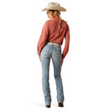 Ariat Womens Mid Rise Straight Leg Jean - Mallory Oklahoma