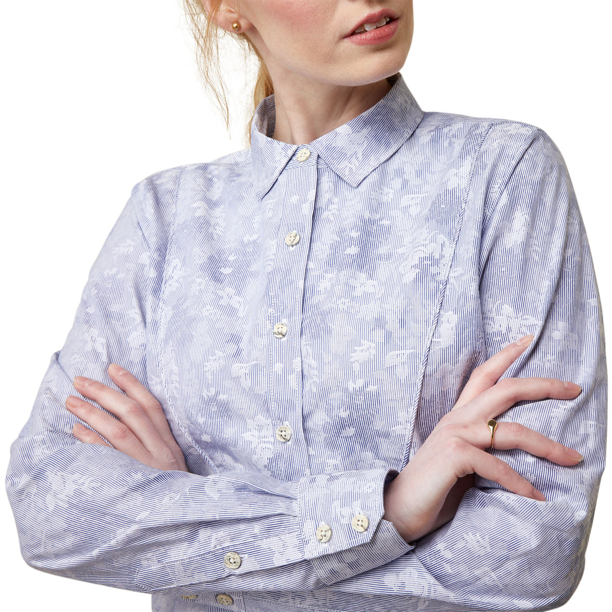 Ariat Womens Muir Blouse - Blue Jacquard