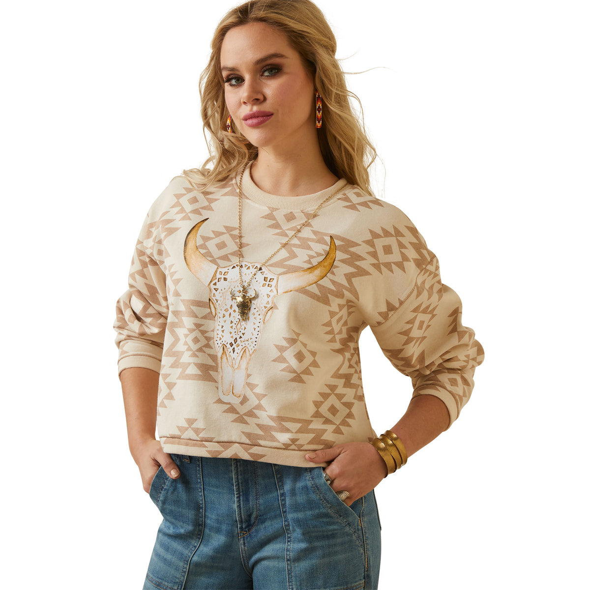 Ariat Womens OKeefe Sweatshirt - Brazilian Sand