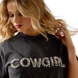 Ariat Womens Pearl Tee - Washed Black