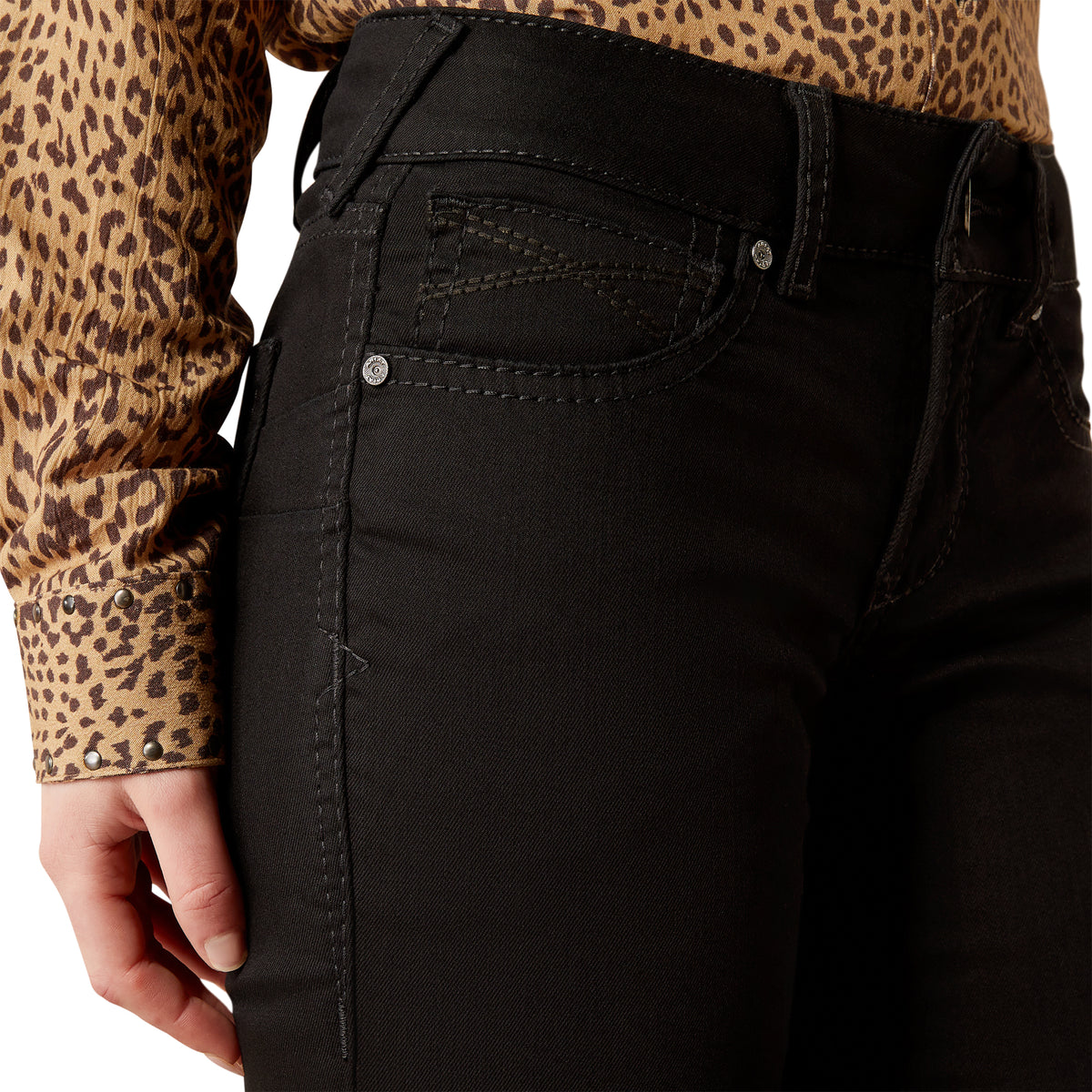 Ariat Womens Perfect Rise Boot Cut Jean - Ella Black