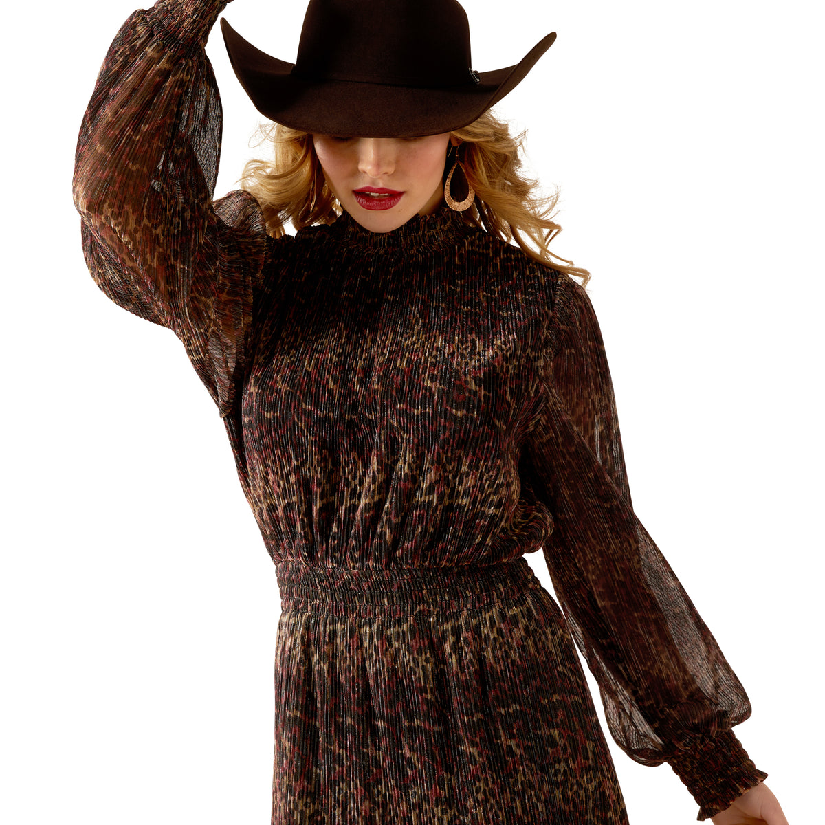 Ariat Womens Plume Dress - Leopard Mesh