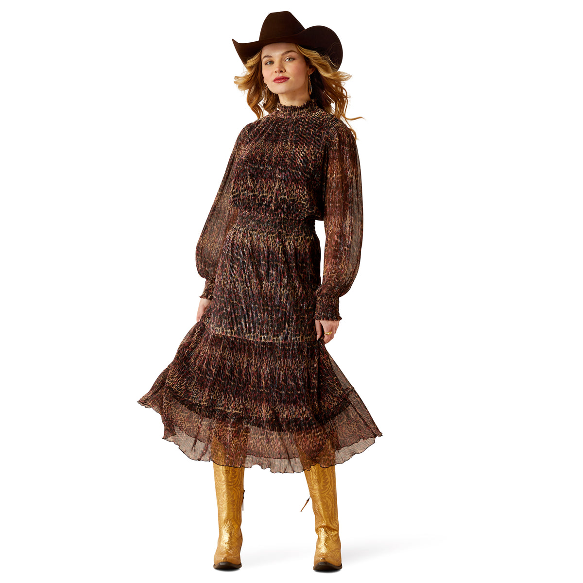 Ariat Womens Plume Dress - Leopard Mesh