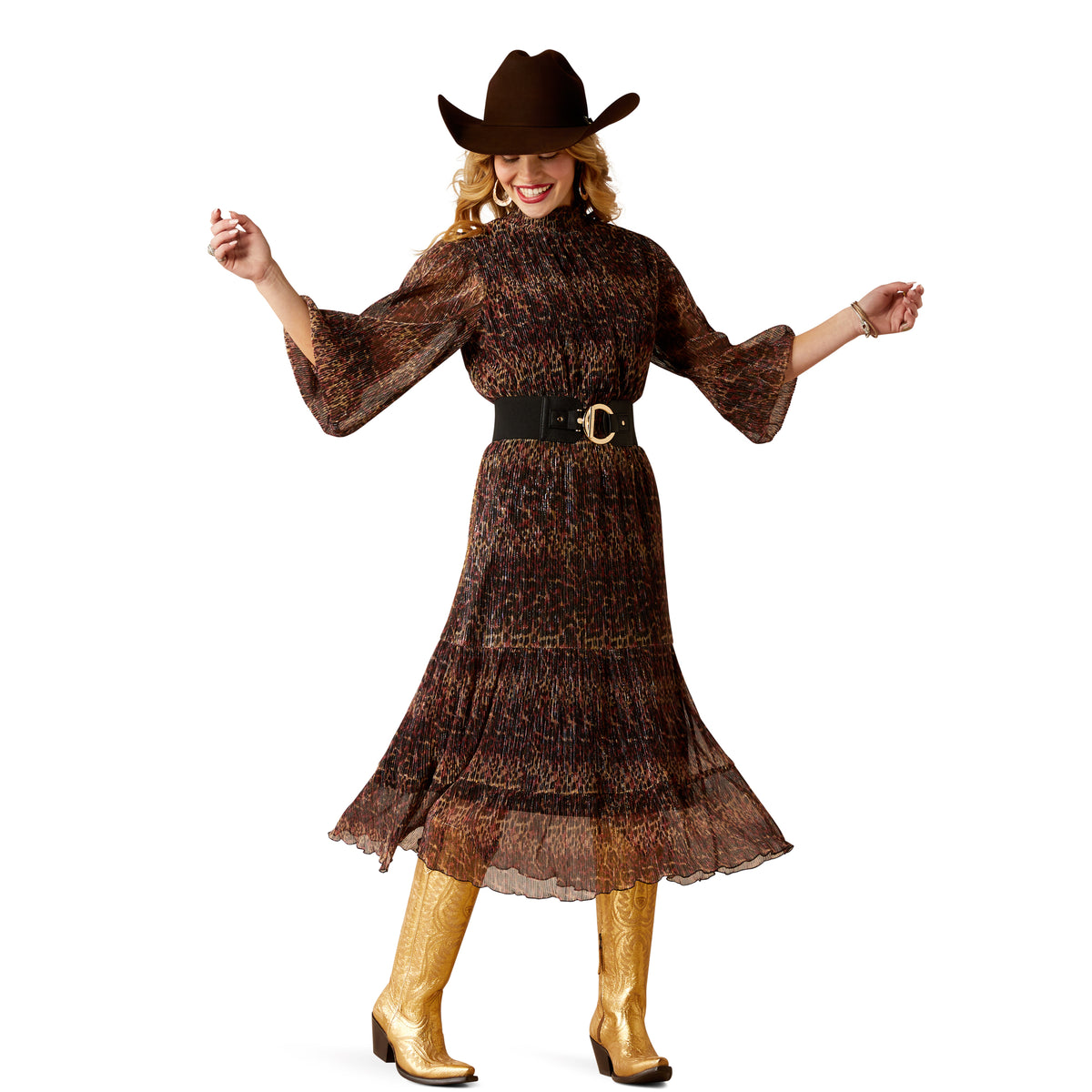 Ariat Womens Plume Dress - Leopard Mesh