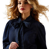 Ariat Womens Puff Sleeve Denim Shirt - Storm Dark